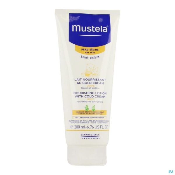 Mustela Peaux Sèches Lait Nourrissant au Cold Cream Peaux Sèches 200 Ml