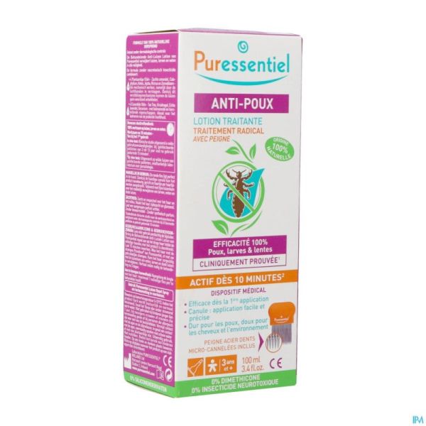 Puressentiel Anti-Poux Lotion 100 Ml + Peigne