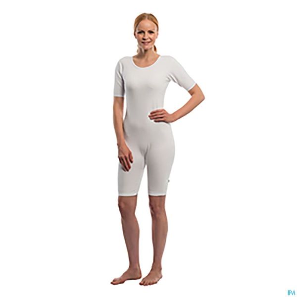 Suprima 4697 Body Manche Courte+zip Jambe Blanc l