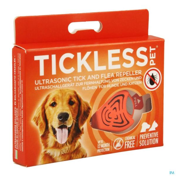 Tickless Ultrasone Repousser Tique Puce Orange 1