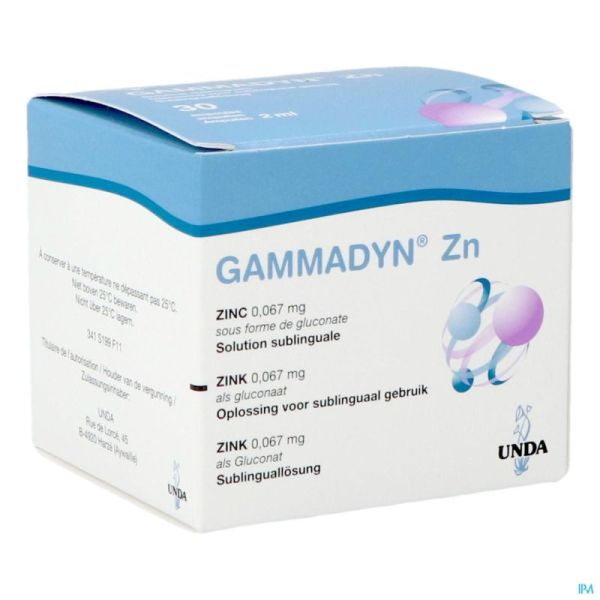 Unda Gammadyn Zinc 30 Ampoules
