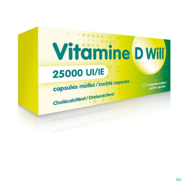 Vitamine D Will 25000ui Gélules Molle 4