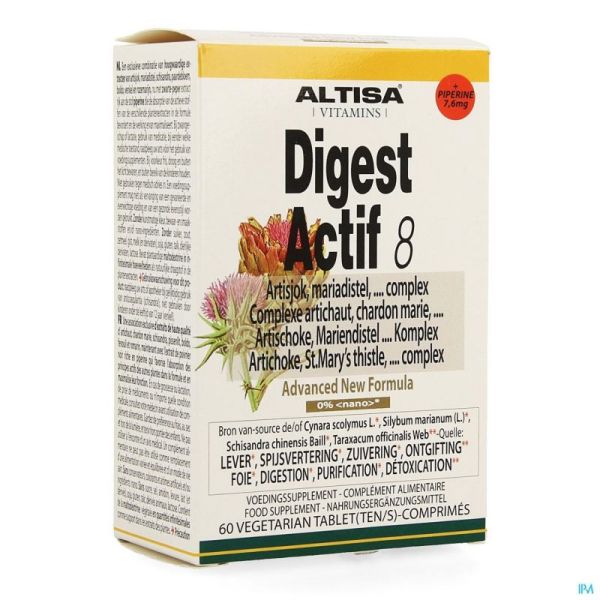 Altisa Digest Actif 8 Complexe Artichaut Comp 60