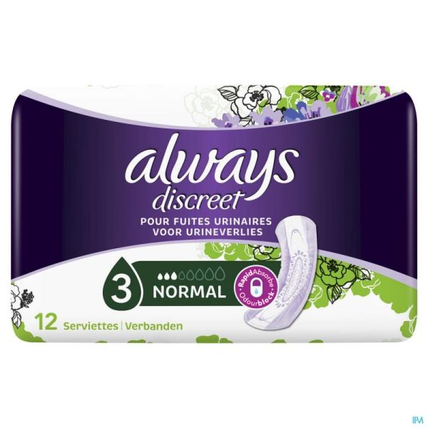 Always Discreet Inconctinence Pad Normal