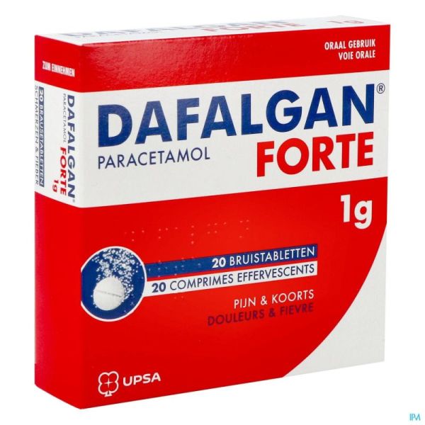 Dafalgan Forte 1g Comprimés Effervescents 20