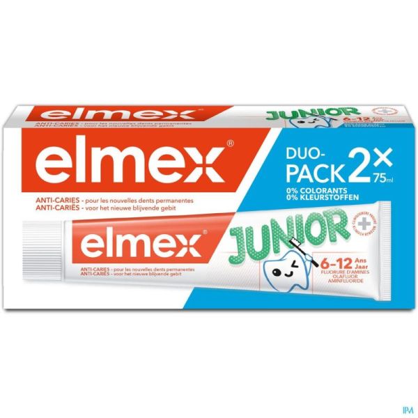 Elmex Junior Dentifrice Duo 2 Tubes  X 75ml