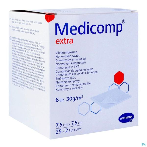 Hartmann Medicomp St 7,5x7,5 6pl 25x2 Pièces