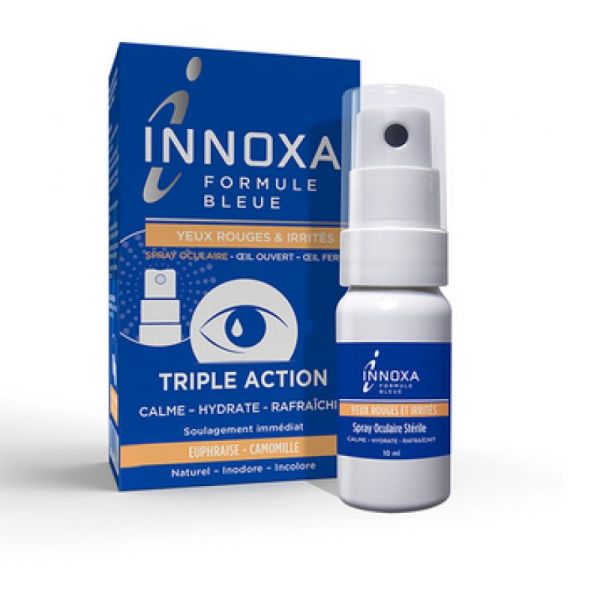 Innoxa Spray Oculaire Formule Bleue Yeux Rouges et Irrités 10ml