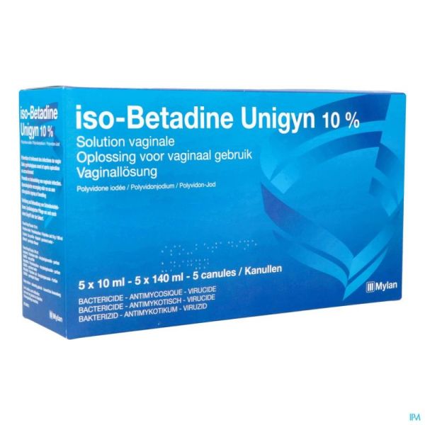 Iso Betadine Unigy 10% Solution Vaginale Flacon 5x10ml 