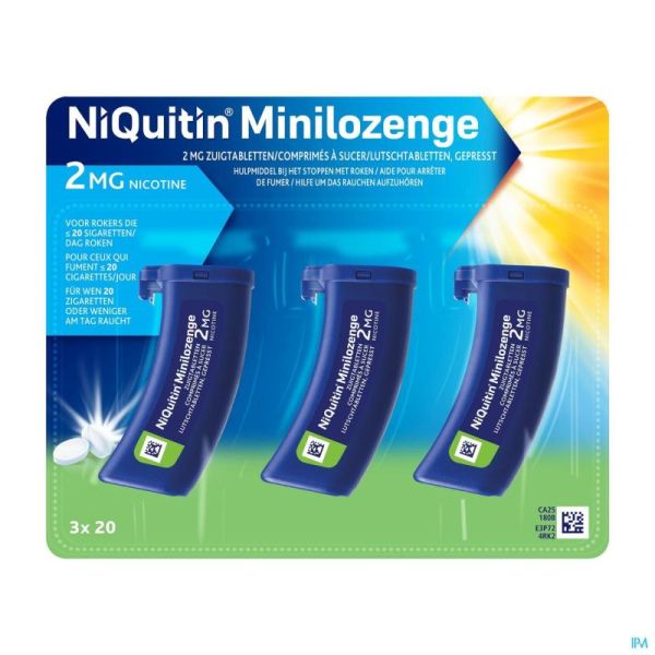 Niquitin 2,0mg Minilozenge Comprimés A Sucer 60