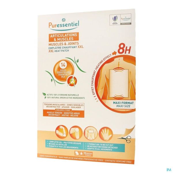 Puressentiel Articulations et Muscles Patch Chauffant Xxl