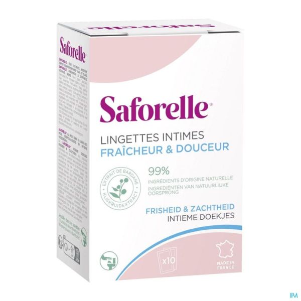 Saforelle Lingettes Flushable 10 Lingettes