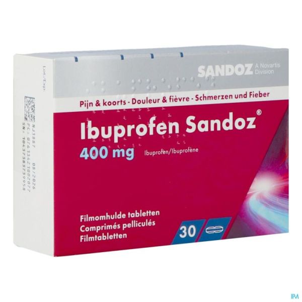 Ibuprofen Sandoz 30 Comprimés 400 Mg