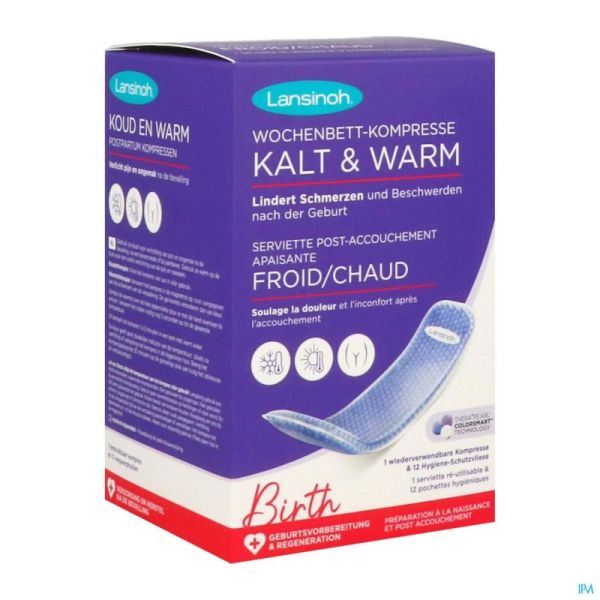 Lansinoh Serviette Post Accouchement Apaisante Froid/Chaud