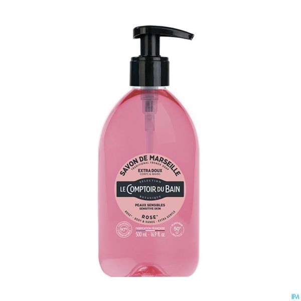 Lcb Savon Liquide Rose S/palme Flacon 500ml