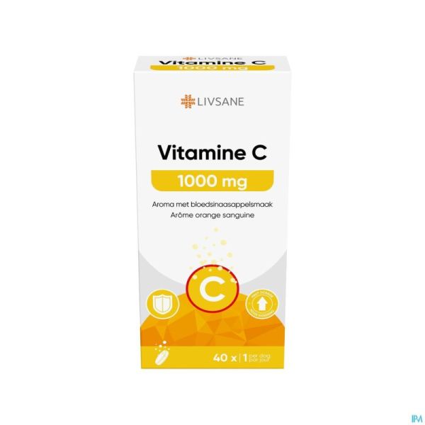 Livsane Vitamine C 1000mg Comprimés Effervescents 40