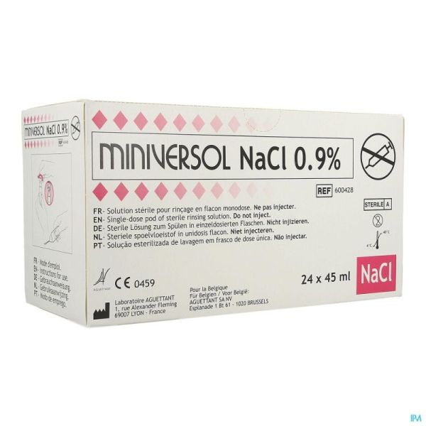 Nacl 0,9% 45ml Miniversol Ud Rincage Aguettant 24