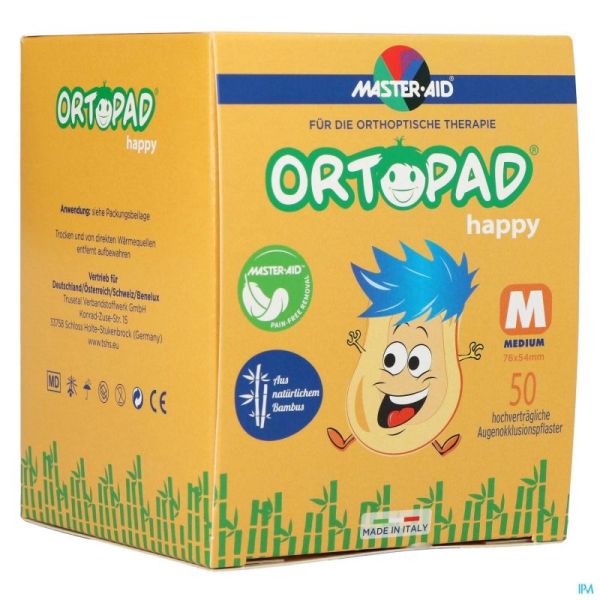 Ortopad Happy Medium Compresses Oculaires 70132 50 Pièces
