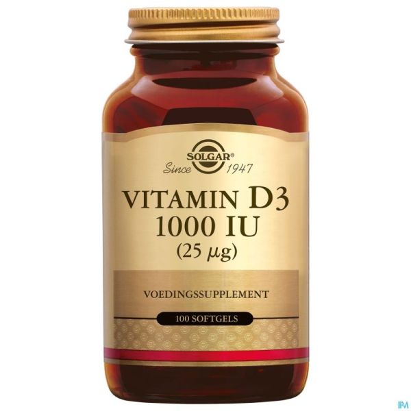 Solgar Vitamin D-3 25mcg/1000iu Softgel 100