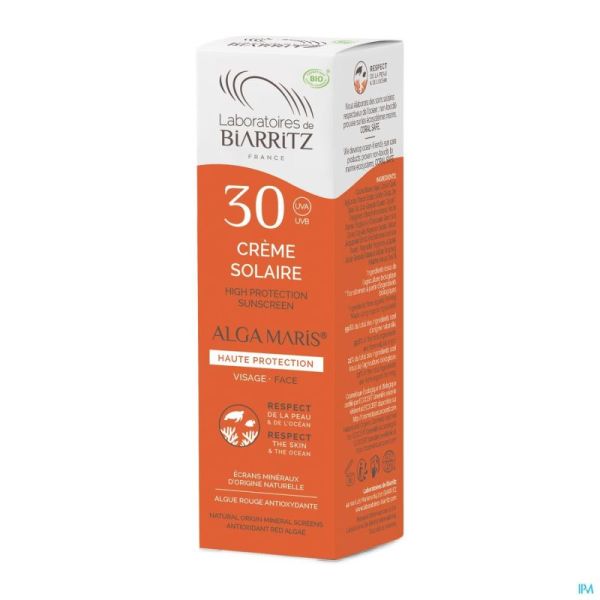 Alga Maris Crème Solaire Visage Ip30 50ml