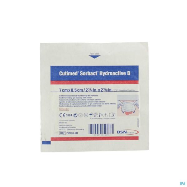 Cutimed Sorbact Hydroactive B 7x 8,5cm 1 7993300