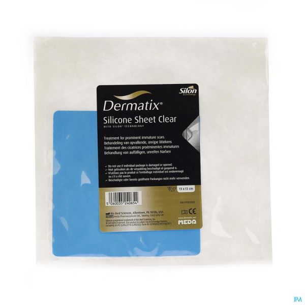 Dermatix Silicone Sheet Clear 13x13 Cm 1