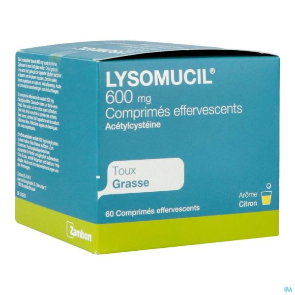 Lysomucil 60 Comprimés Effervescents 600 Mg