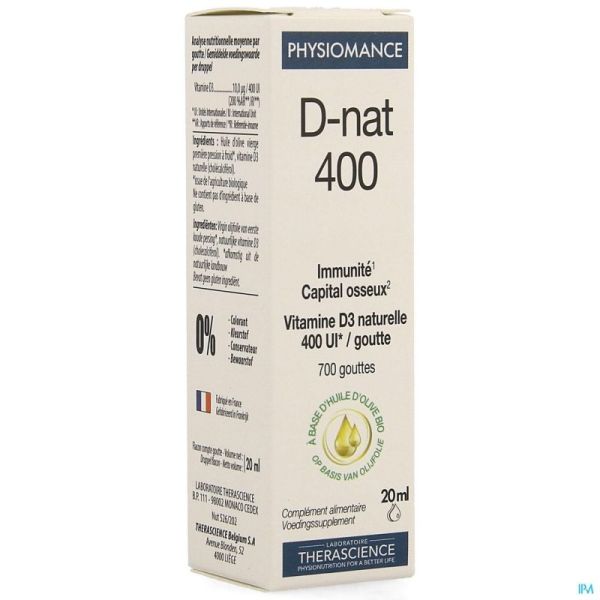 Physiomance D-nat 400 Gouttes 20 Ml