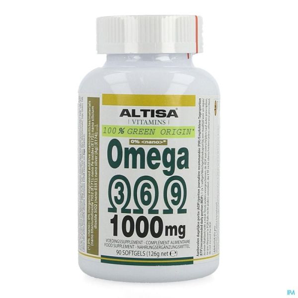 Altisa Omega 3 6 9 Vegetal 1000mg Softgels 90