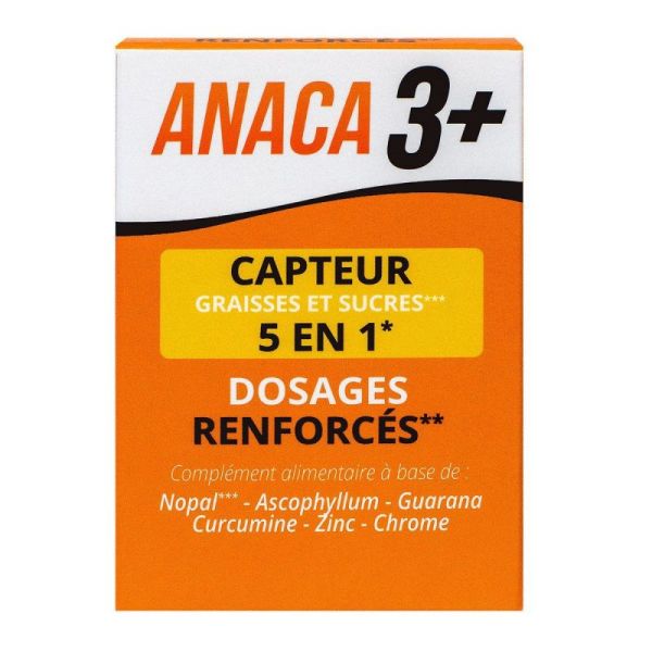 Anaca3+ Capteur Graisses Et Sucres 5 En 1  120 Gélules