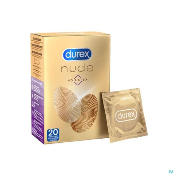 Durex Nude No Latex Préservatifs 20 Pièces