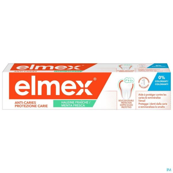 Elmex Dentifrice Anticaries Menthe Fraiche 75ml