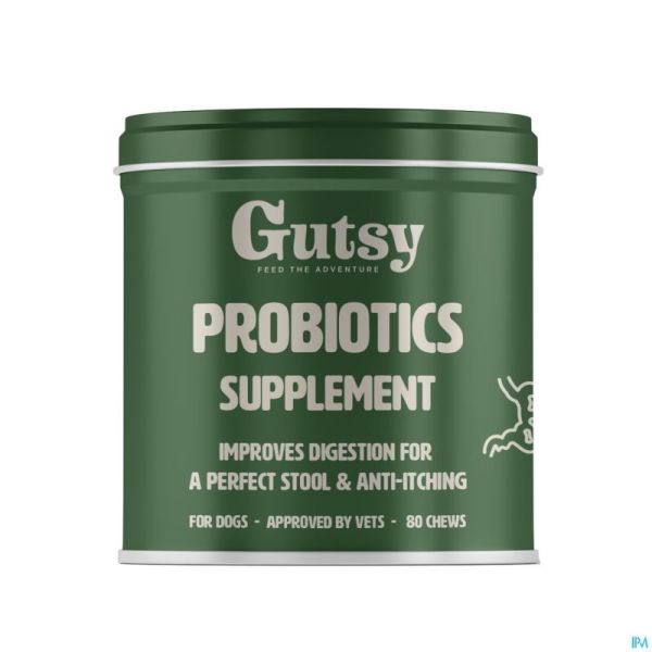 Gutsy Probiotics Supplement Chews 80