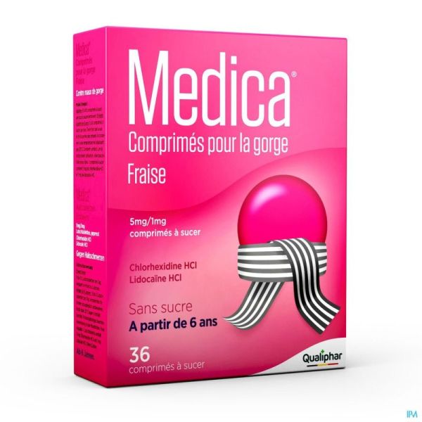 Medica Comprimés Gorge Fraise 36 Comprimés