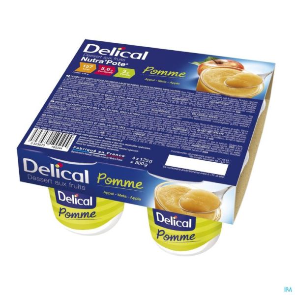 Delical Nutra'pote Pomme 4x125 G