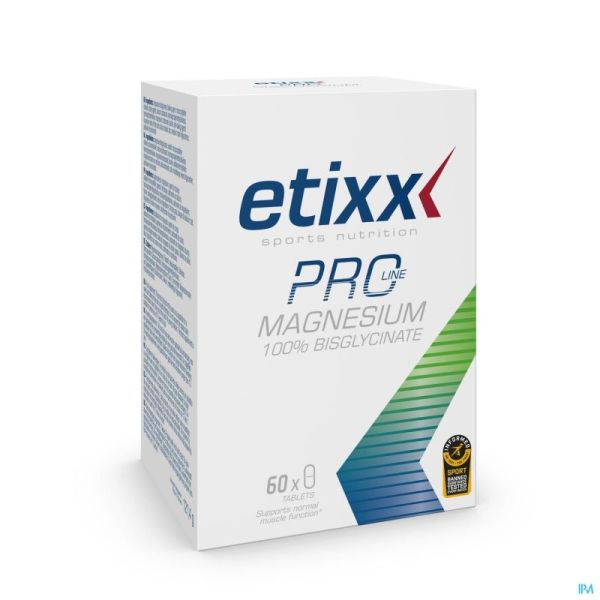 Etixx Magnesium 100% Bisglycinate Pro Line Comprimés 60