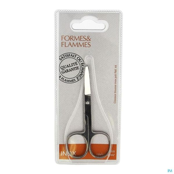 Formes&flammes 44 Ciseaux Pour Trousse Inox Rond 10cm