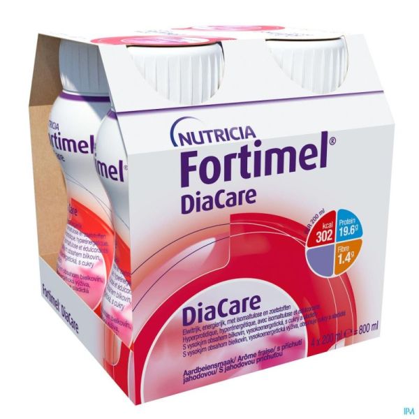 Fortimel DiaCare Goût fraise Bouteilles 4x200ml