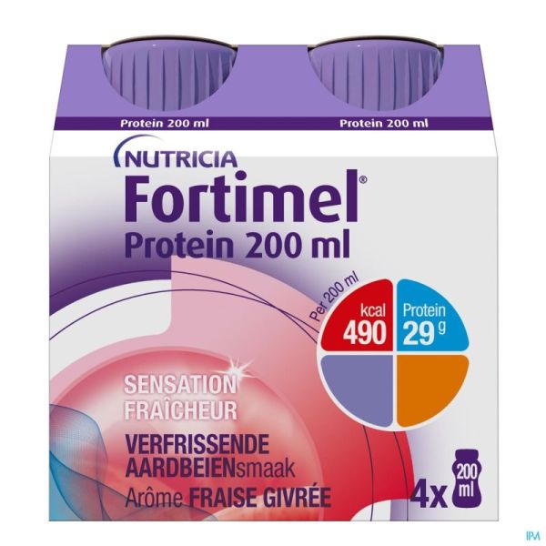Fortimel Protein 200ml Fraise Givrée 4x200ml