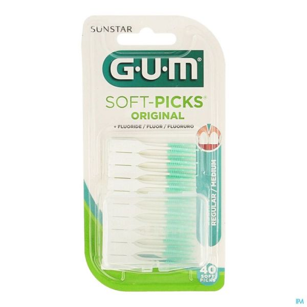 Gum Soft Pics Cure Dents Regular 632 40 Pièces