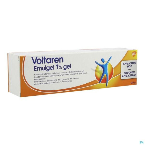 Voltaren Emulgel 1 % Gel 120g Bouchon Applic. New