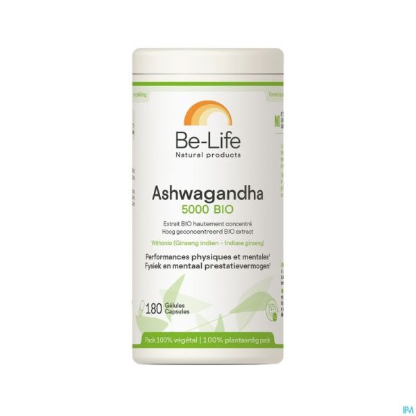 Ashwagandha 5000 Bio Be Life Gélules 180