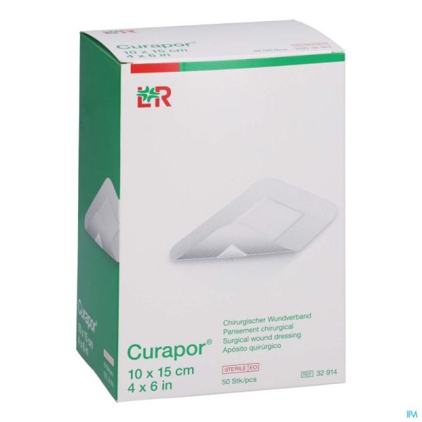 Curapor Pans Chirurg. Steril 15cmx10cm 50 32914
