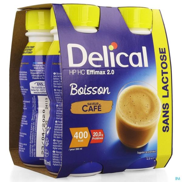 Delical Effimax 2.0 Cafe 4x200 Ml