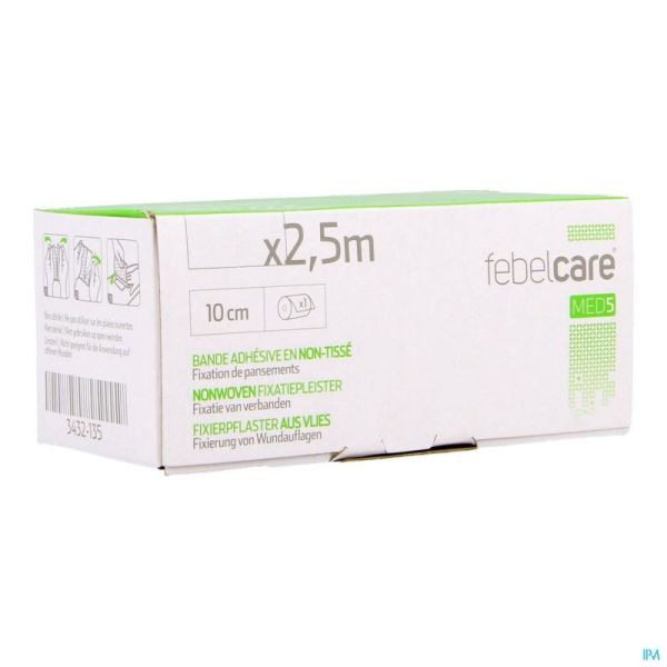 Febelcare Med5 Bande Adhésif Non Tissé 10cm 2,5m 1