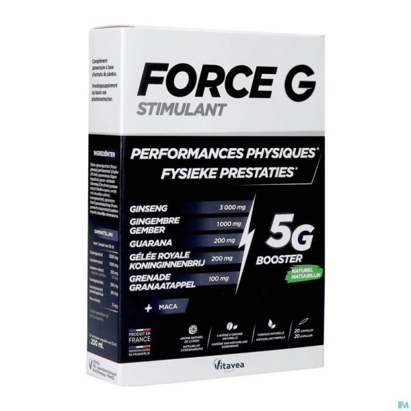Force g Stimulant Perf. Physique Ampoules Buvable 20