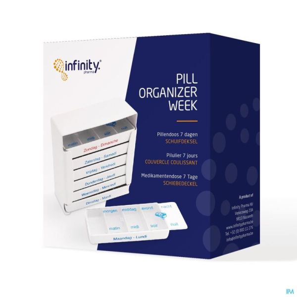 Pill Organizer Semaine Couvercle Glissan