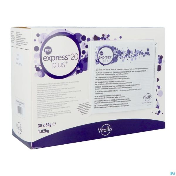 Pku Express Plus 20 Non Aromatise 30x34g