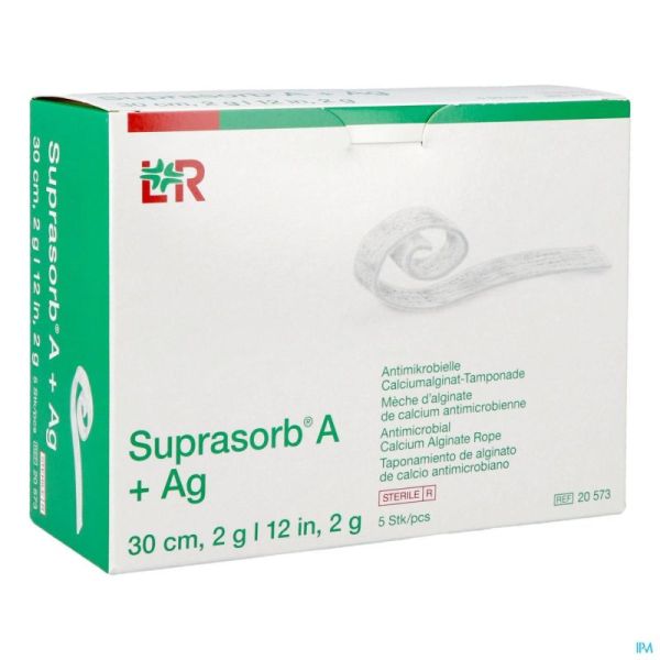 Suprasorb A+ag Meche 30cm 20573 5 Pièce