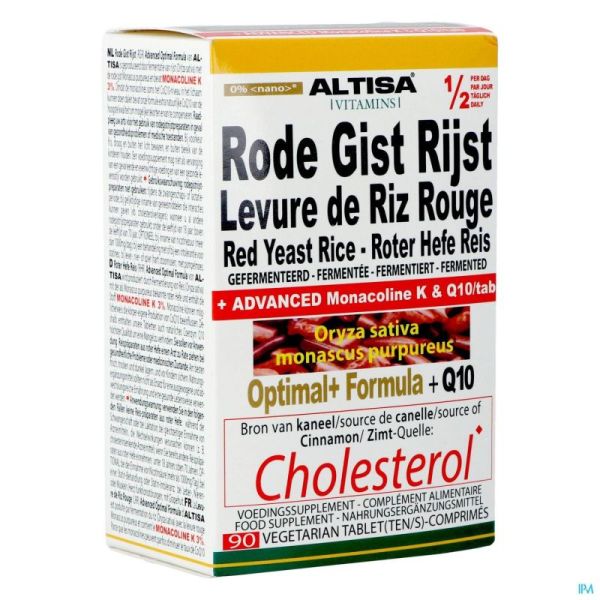 Altisa Levure Riz Rouge Optimal Formula Comprimés 90 